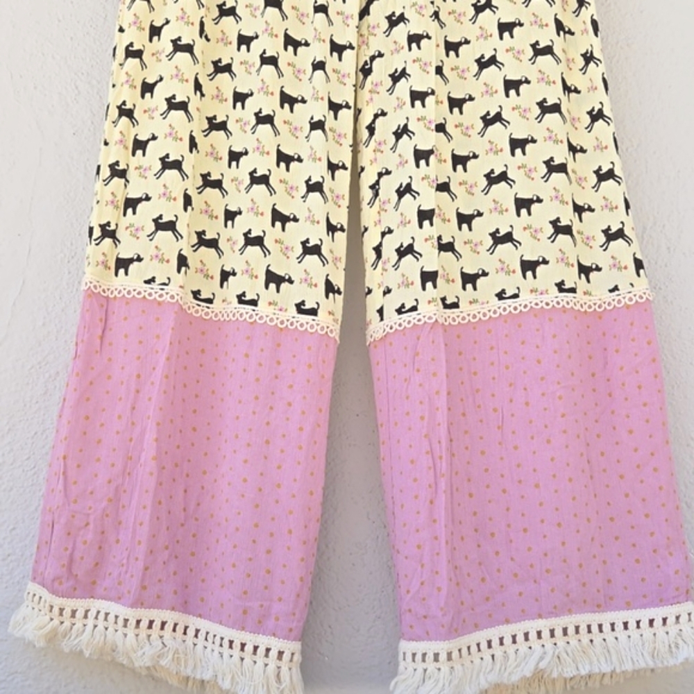 NATURAL LIFE Black and Pink Patterned Pajama Pants - Picture 7 of 14